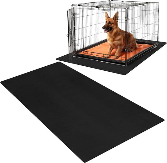 Drydiet PVC Pet Crate Floor Protection Mat 24" X 38" XXL Washable Floor Covering Reusable Waterproof Non Slip Rug Whelping Pad for Pet by Drydiet