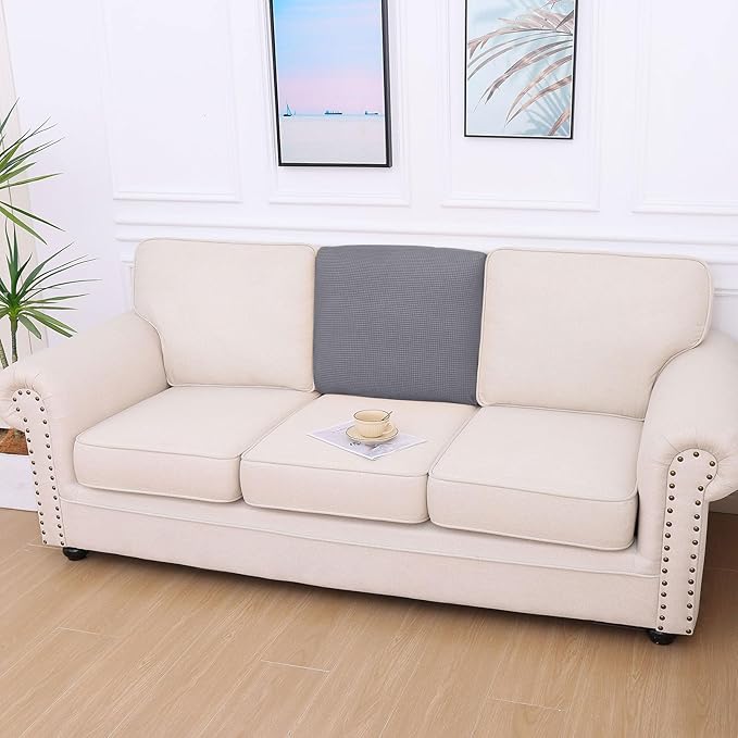 hyha Waterproof Couch Cushion Covers for Pets, Non Slip Sofa Seat Cover | Stretch Jacquard Fabric, Elastic Bottom, Non Slip Fit, Waterproof Protection, Pet Hair Protection (1 Piece for Backrest L) - Image 7