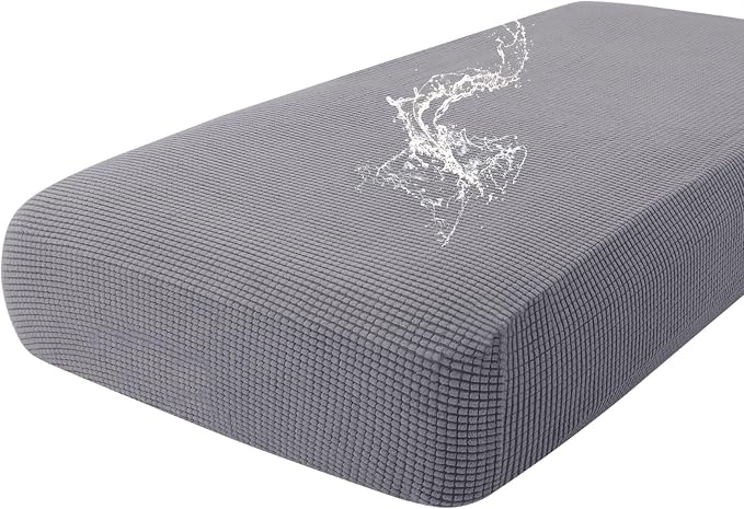 hyha Waterproof Couch Cushion Covers for Pets, Non Slip Sofa Seat Cover | Stretch Jacquard Fabric, Elastic Bottom, Non Slip Fit, Waterproof Protection, Pet Hair Protection (1 Piece for Large) by hyha