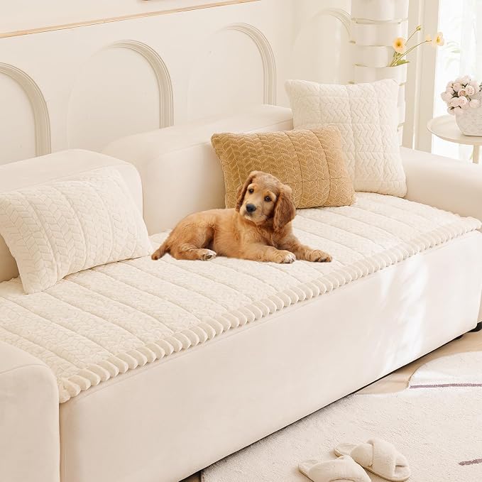 Pet Couch Cover Dogs Washable Sofa Protector Covers Non Slip Fuzzy Dog Mat | Thick Flannel & Anti-Slip Backing, Protects Furniture from Pet Hair, Dirt & Messes, Fits Leather & Fabric Sofa and Loveseat - Image 5