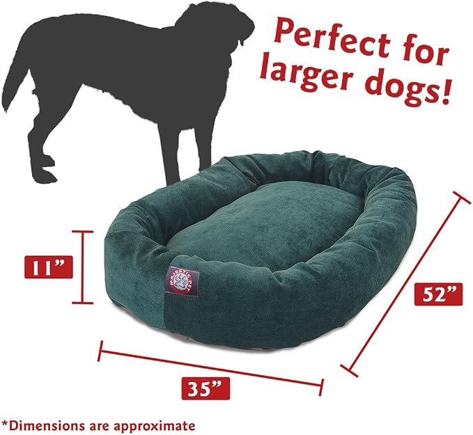 Majestic Pet Villa 52 Inch Shredded Memory Foam Dog Bed for X-Large Sized Dog 52x35x11 Inch–Orthopedic Pet Bed with Removable Washable Cover-Washable X-Large Puppy Mat with Head Support-Marine - Image 3