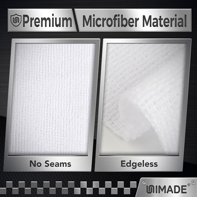 UNIMADE Shop Towel Rag, 200 Pack Reusable Microfiber Cleaning Cloth | Rags Bulk Lint Free Towels for Car Kitchen Automotive Bar Mechanic Restaurant Garage, 11.5"x 11.5", White - Image 2