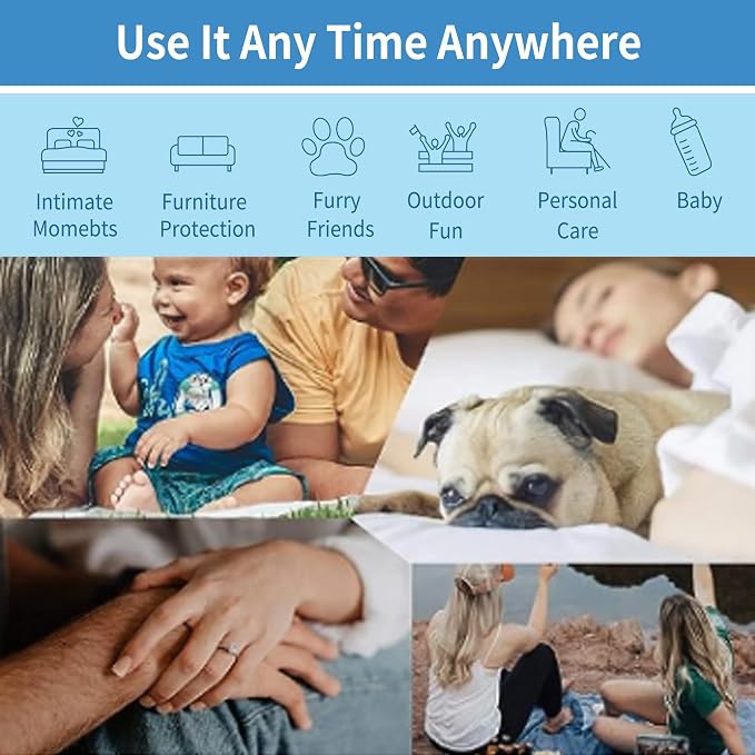 Softan Waterproof Blanket Cover 70"x90" for Baby, Adults, Dogs, Cats or Any Pets, 3 Layer Protector and 100% Leak Proof Blanket for Bed, Sofa and Other Furniture, Easy to Clean, Navy & Light Grey - Image 5