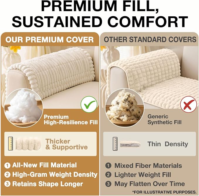 hyha Couch Cover for Dogs, Washable Non Slip Plush Flannel Sofa Protector | Thick Flannel, Silicone Anti-Slip Backing, Pet Hair & Scratch Protection, Fits Sofa & Loveseat (27.6" x 27.6") - Image 10