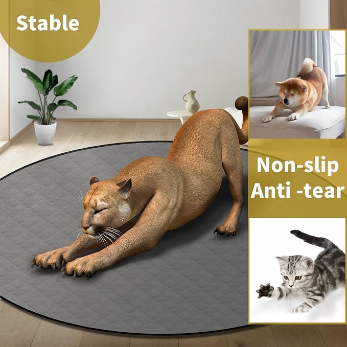 Washable Reusable Dog Pee Pads, 65" Round Absorbent & Waterproof Puppy Training Pad for Crate, Playpen & Carpet, Large Potty Pads for Dogs, Cats & Small Pets - Image 2