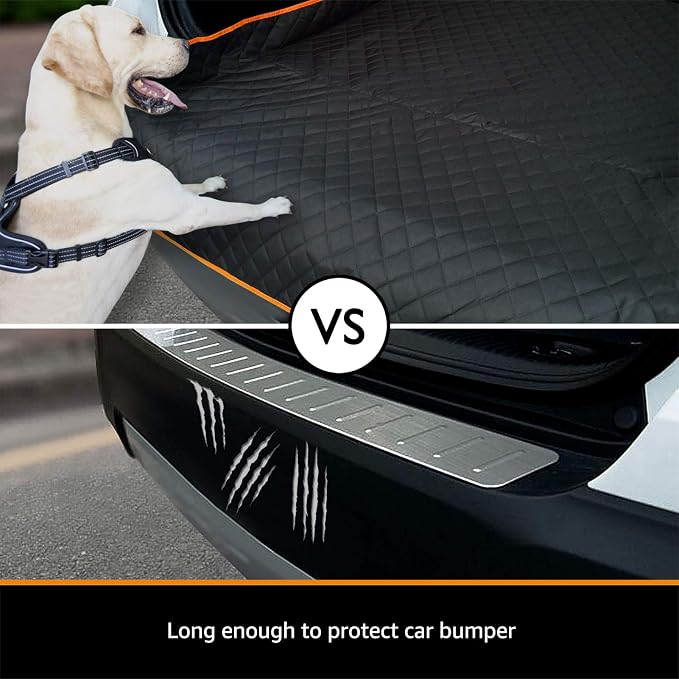 Cargo Liner for Dogs Waterproof Pet Cargo Covers for SUV with Bumper Flap Protection Heavy Duty Nonslip Dog Trunk Cargo Protector Washable Dog Seat Cover for Universal and Large Size SUVs - Image 3