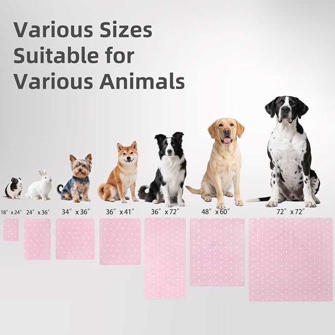 PUPTECK Washable Pee Pads for Dogs Dog Training Pads 2 Pack Pink 34x36 in | Reusable Puppy Potty Training Pads Whelping Mat Pet Food Feeding Mat Leakproof Fast Absorption Non-Slip for Couch, Crate - Image 3
