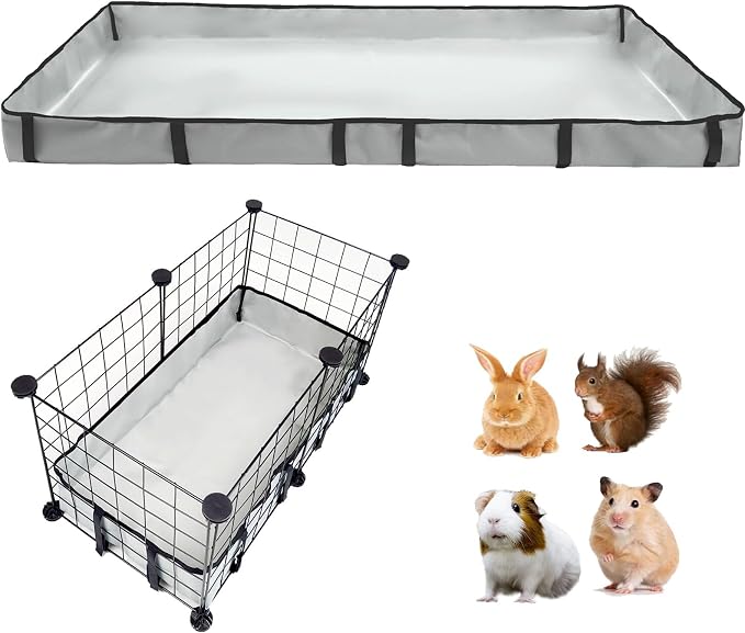 DZWLKJ Guinea Pig Cage Liner Tarp Bottom Waterproof and Washable Base Also for Rabbits, Bunny, Chinchesillas, Hedgehog, Ferrets and Other Small Animals(12x24 inches) by DZWLKJ