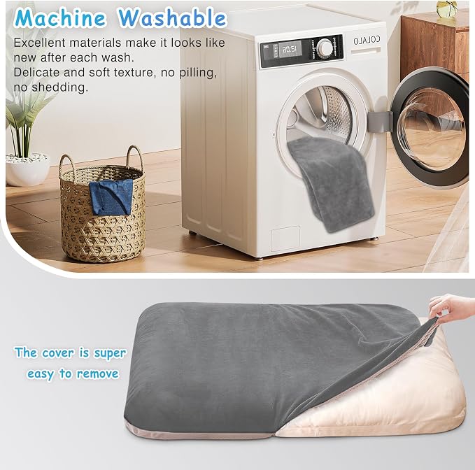 Magic Dog Super Soft Large Dog Bed, 39 Inches Orthopedic Foam Pet Beds with Anti Slip Bottom, Dog Sleeping Mattress with Removable and Washable Cover, Grey - Image 3