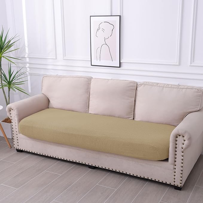 hyha Waterproof Couch Cushion Covers for Pets, Non Slip Sofa Seat Cover | Stretch Jacquard Fabric, Elastic Bottom, Non Slip Fit, Waterproof Protection, Pet Hair Protection (1 Piece for Large) - Image 8