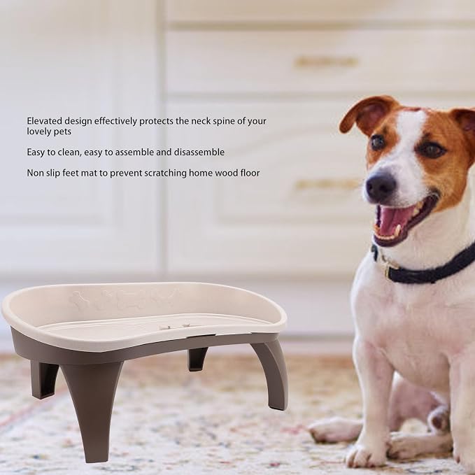 Elevated Pet Feeding Tray, Spine and Neck Protection, Non-Slip Dog Bowl Holder, Easy to Assemble Raised Stand - Image 7