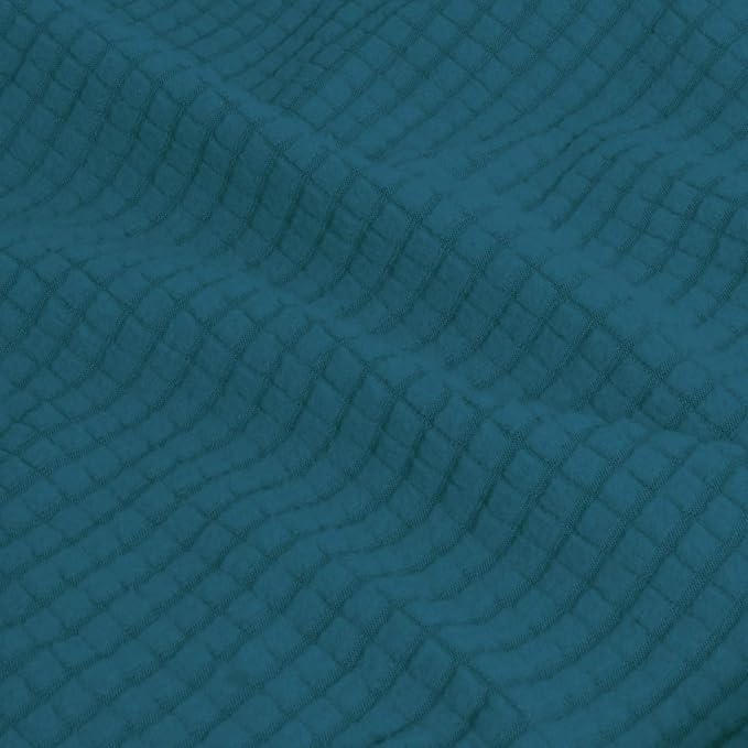 Easy-Going 2 Pieces Stretch Couch Cover Sofa Cover for Dogs Washable Sofa Slipcover for Separate Cushion Couch Spandex Jacquard Fabric Elastic Furniture Protector for Pets, Kids (Peacock Blue, Chair) - Image 5