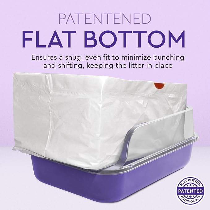 Alfapet Extra Large cat Litter Box Liners-6 Boxes- Heavy Duty 2 mil Thick Plastic, Clever Drawstring Liner for Easy Disposal- Flat Bottom for Easy, Secure Placement in Kitty Pan-Disposable - Image 5