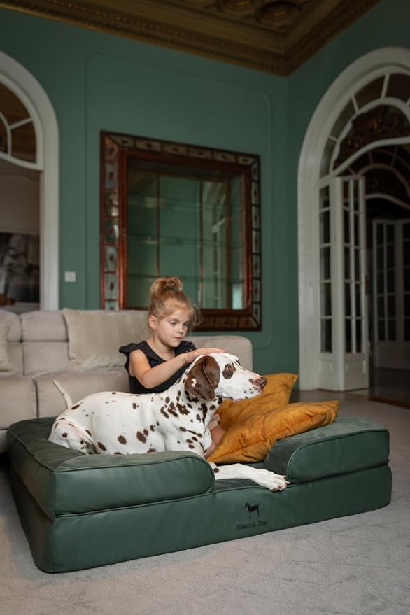 NOAH & PAW XL Dog Bed, 45x35x11 Inch, Orthopedic Large Dog Beds, Eggshell Memory Foam Infused with Cooling Gel, Inner Cover, Water Resistant, Machine Washable (Faux Leather) - Image 7