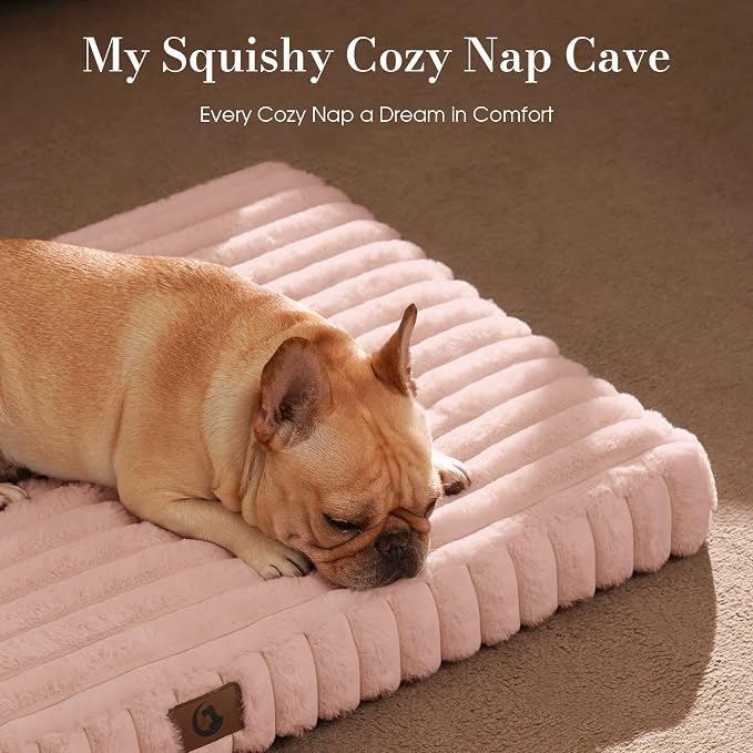 Extra Large Orthopedic Dog Crate Bed with Waterproof Lining | Egg crate foam for joint support. Soft plush surface. Non-slip bottom. Removable & machine washable cover. OEKO-TEX certified - Image 2