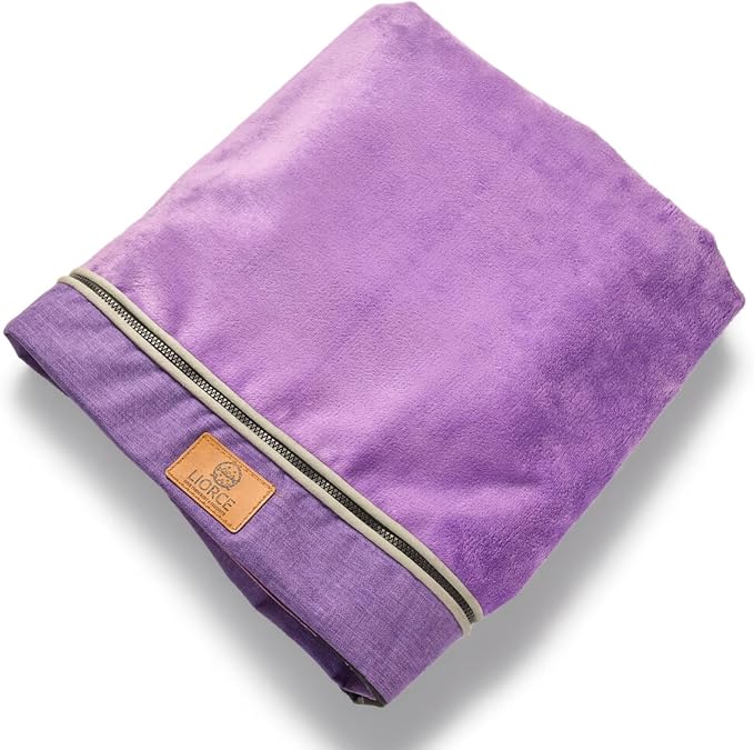 LIROCE Washable Dog Bed Cover Replacement, XL Wrap-Around Zipper Cover for Orthopedic Memory Faom Dog Bed (41x27x4 inches), Purple by LIORCE