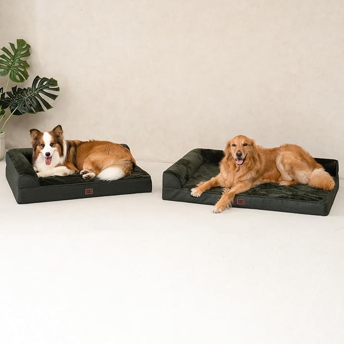 EHEYCIGA Extra Large Dog Bed Othorpedic, Memory Foam XL Dog Bed with Washable Removable Cover, Waterproof Pet Sofa Couch XLarge Size Dogs with Nonskid Bottom, 44x32x6.5, Dark Green - Image 9