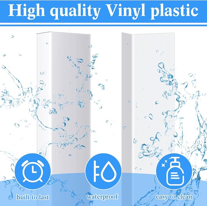 Sasylvia 10 pcs 2 x 1 x 48 inches Wall Corner Protector Guards, Avoid Scratching Scuffs, Vinyl Corner Trim Molding, Easy Install & Cleaning for Door Countertop Furniture Cabinet Protection - Image 3