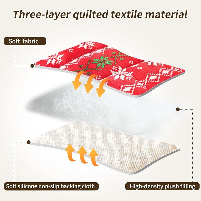 Plush Sofa Cover, Pet Couch Covers for Recliner&Chair, Sofa Covers for Pets Washable, Non-Slip Christmas Couch Cover for Dogs, Dog Couch Protecto for Christams(1PC, Light Red, 27.6"×27.6") - Image 4