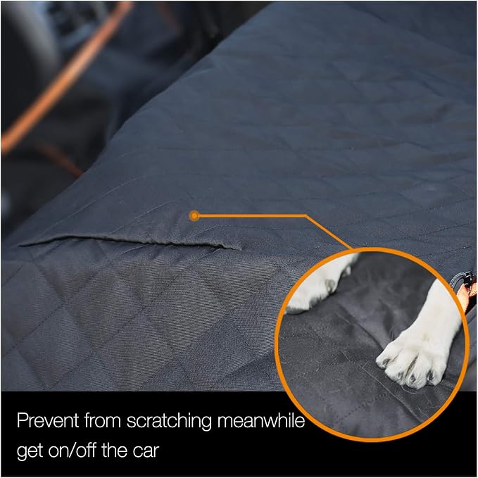 Dog Seat Cover for Pickup Trucks, 900D Heavy Duty Truck Back Seat Cover for Dogs, Waterproof & Non-Slip Pet Car Seat Cover, Fits Ford F150 F250 Ram 1500 GMC Sierra Chevy Silverado Crew Cab - Image 6