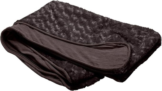 Furhaven Replacement Dog Bed Cover Ultra Plush Faux Fur & Suede Contour Luxe Lounger, Machine Washable - Chocolate, Large by FurHaven