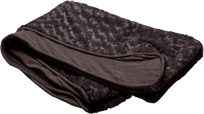 Furhaven Replacement Dog Bed Cover Ultra Plush Faux Fur & Suede Contour Luxe Lounger, Machine Washable - Chocolate, Giant (XXX-Large) by FurHaven