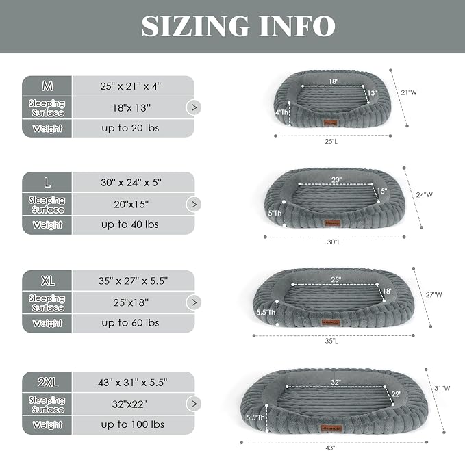 Orthopedic Dog Bed, Memory Foam Bolster Bed for Small Dogs | 25L x 21W x 4H, Bolster Sides Design, Washable Cover, Orthopedic Support Structure, Non-Slip Bottom, Small Dogs, Grey - Image 5