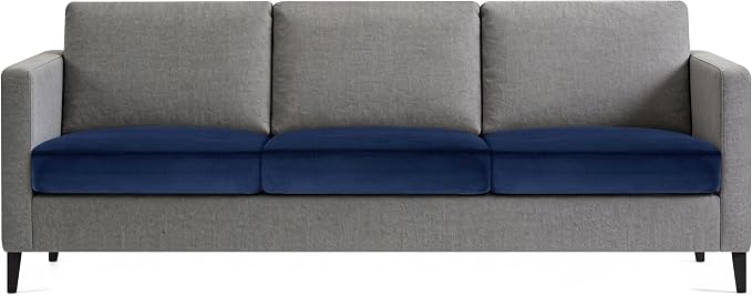 Hokway Velvet Couch Cushion Covers Water Resistant Seat Covers Stretch Sofa Cushion Protector(3 Cushion XL-Sofa, Navy) - Image 2
