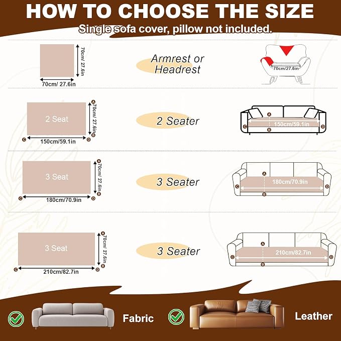 STACYPIK Plush Fleece White Sofa Cover Washable, Armrest Backrest Cover, Non-Slip Pet Friendly Jacquard Couch Cover for Dogs, Thick Vintage Fuzzy Pet Protector for 2 Cushion Cushion-27.6X27.6IN - Image 3