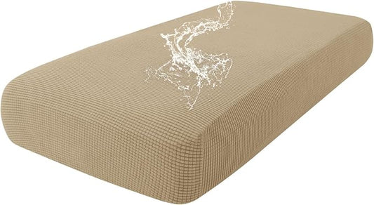 hyha Waterproof Couch Cushion Covers for Pets, Non Slip Sofa Seat Cover | Stretch Jacquard Fabric, Elastic Bottom, Non Slip Fit, Waterproof Protection, Pet Hair Protection (1 Piece for Medium) by hyha