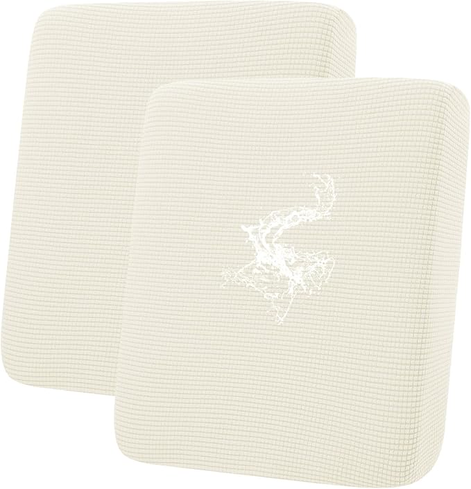 hyha Waterproof Couch Cushion Covers for Pets, Non Slip Sofa Seat Cover | Stretch Jacquard Fabric, Elastic Bottom, Non Slip Fit, Waterproof Protection, Pet Hair Protection (2 Pieces) by hyha