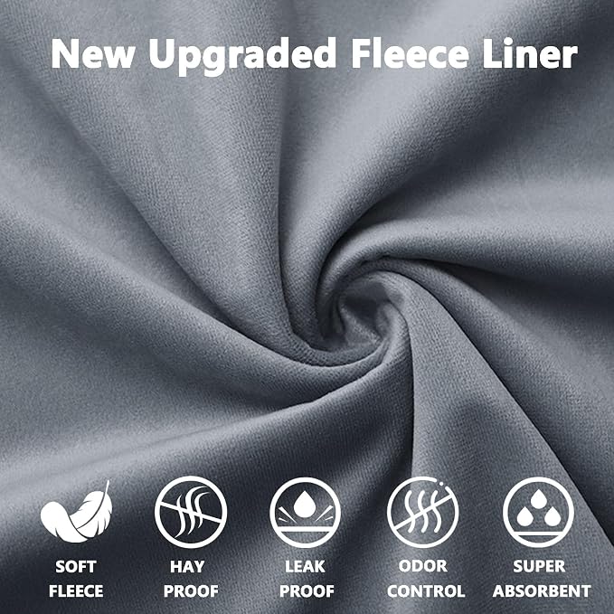 Guinea Pig Cage Fleece Liners, 43x29in Washable Rabbit Bedding for C&C 2X3 Cage, Reusable & Anti Slip & Waterproof, Absorbent Guinea Pig Pee Pad Mat for Small Animal, Rabbit, Bunny, Chinchilla - Image 5