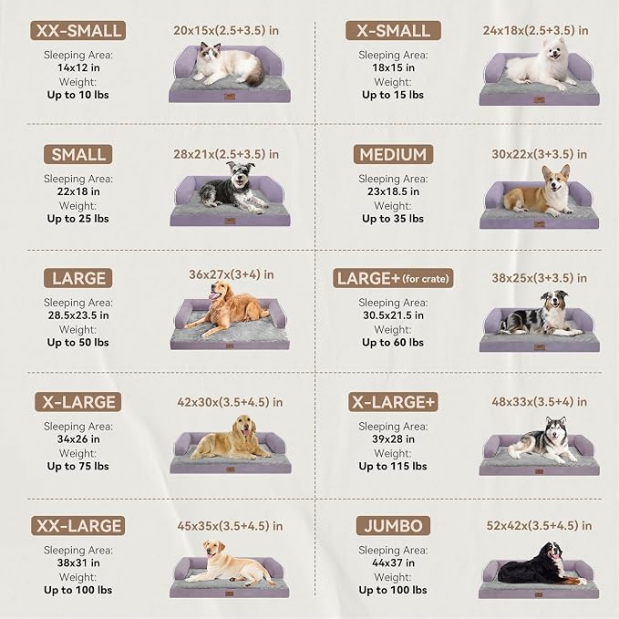 MEKIY Orthopedic Waterproof Dog Bed with Bolster for Extra Large Size Dogs | Pillow Support for Neck Relief, Egg Crate Foam, Waterproof Liner, Anti-Slip Bottom, Removable Bolster Cover, 48 x 33 Inch - Image 3