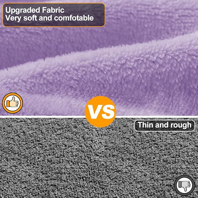 Medium to Large Size Dog Bathrobe, Quick Drying Super Absorbent, Warm Dog Towels, Adjustable Hoodies and Belts for Dog Bath Products (Purple,L) - Image 7