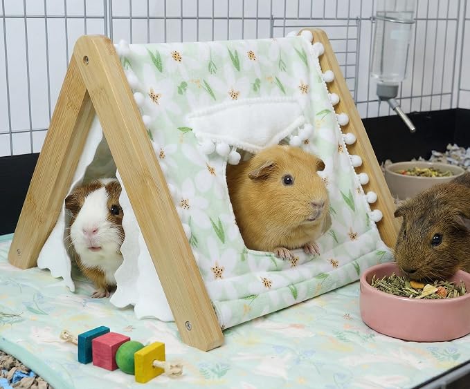 Guinea Pig Bedding, Guinea Pig Fleece Cage Liner 49x24 2Pack, Washable Waterproof Reusable & Anti Slip, Absorbent Guinea Pig Pee Pad for Small Animal, Rabbit, Bunny, Chinchilla, Green - Image 7