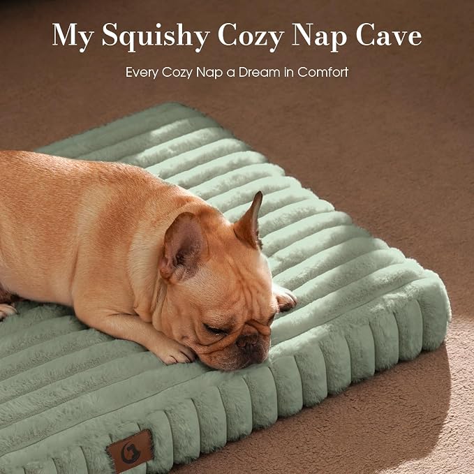 Extra Large Orthopedic Dog Crate Bed with Waterproof Lining | Egg crate foam for joint support. Soft plush surface. Non-slip bottom. Removable & machine washable cover. OEKO-TEX certified - Image 2