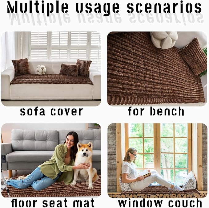 Mitid Sofa Cover Fuzzy Couch Cover for Pet, Couch Covers for Dogs Pets Mat | Washable Non-Slip Sofa Slipcover Cushion Protector Pets Friendly Mat, Dog Couch Cover, Square Couch Covers for Dogs Non Skid - Image 6