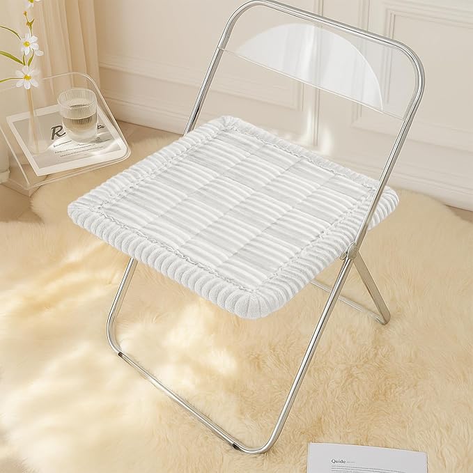 FUNNY FUZZY Pet Couch Covers for Sofa, Washable Dog Couch Cover Protector for Dogs, Flannel Couch Covers for Dogs Pet Friendly Pets Mat Bed (White, 19.7"x19.7") - Image 2