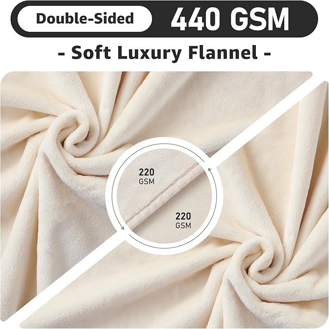 LOOBANI Waterproof Dog Blanket for Small Dogs, Pet Blanket 30" x 40", Beige | Double Side Liquid-Proof, Puppy Blanket for Dog Cat Bed, Crate, Playpen, Reversible Soft Flannel Couch Cover Throw - Image 3