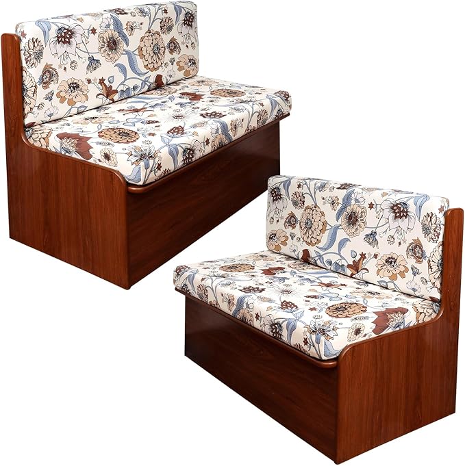 NILUOH RV Dinette Cushion Covers,Stretch Camper Cushion Slipcovers Replacement Sofa Cushions Washable Loveseat Slipcovers for Travel Trailer Couch (2 Bench Cover & 2 Backrest Cover, Color21) by NILUOH