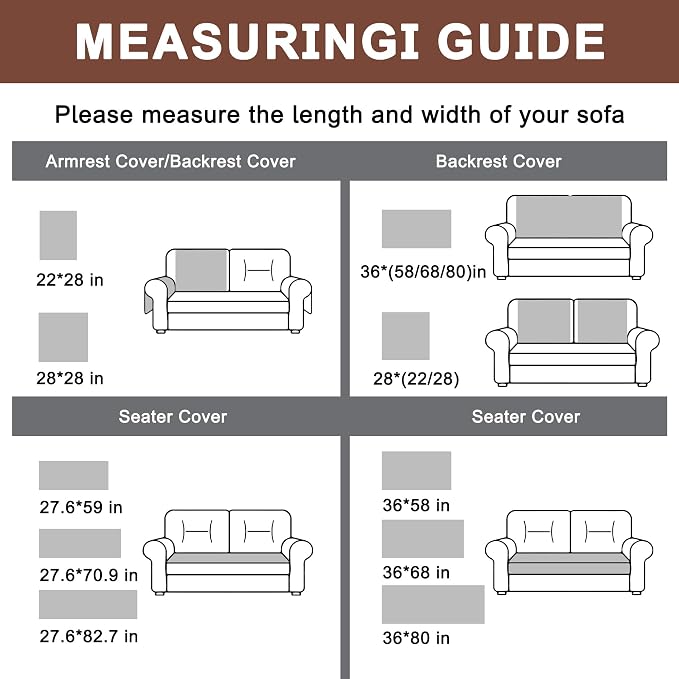 Couch Cover for Dogs Washable,Non-Slip Fuzzy Sofa Covers for Pets | Thick Soft Furniture Protector Fits Loveseat & Sectional,Against Fur&Dirt(Curry, 1pc/36"x80.1"/Seat Cover) - Image 6