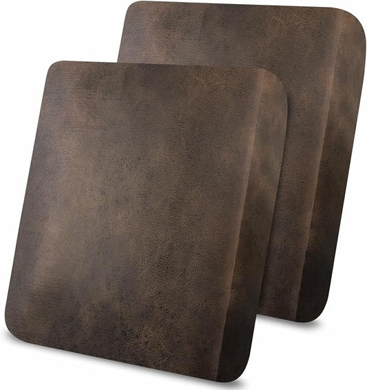 molasofa Leather Look Couch Cushion Covers, Stretch Sofa Cushion Covers for Sectional Armchair Loveseat Protector,Replacement Seat Cushion Slipcovers, Machine Washable(2 Cushion Sofa, Brown) by Molasofa