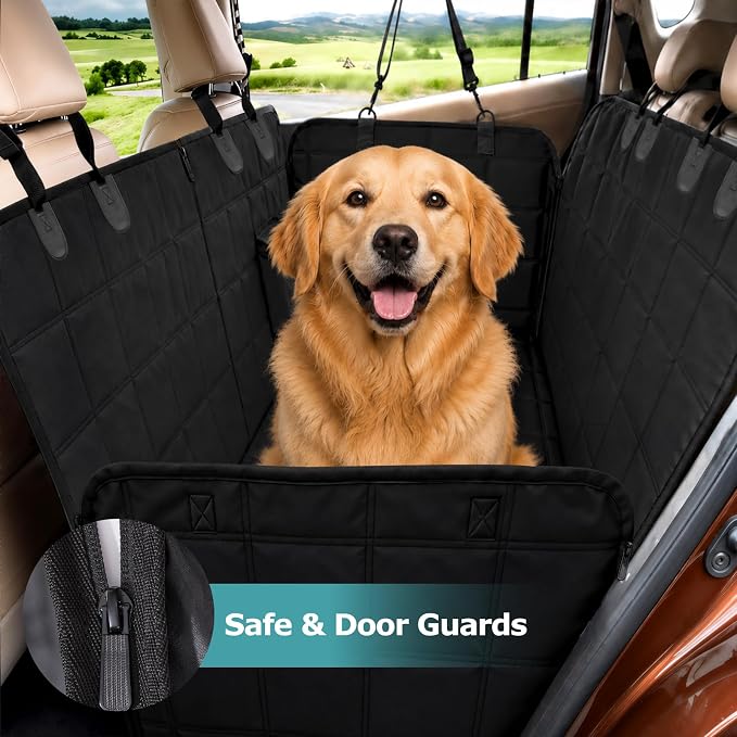 Bark Lover Dog Car Seat Covers for Back Seat, Spill-Resistant Car Seat Protector for Dogs Hammock for Cars Trucks SUV, Full Coverage Protection for Your Vehicle Interior - Image 2