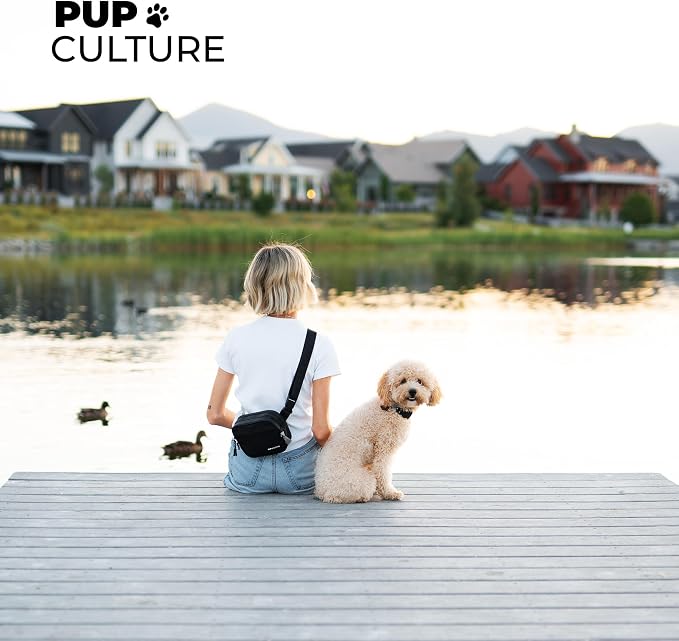 Pup Culture Dog Treat Pouch with Poop Bag Dispenser and Removable Treat Pouch | Cross Body Dog Walking Bag | The Perfect Puppy Training Tool and Even Better Gift - Image 2