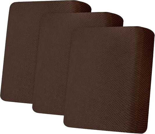 XINEAGE Large Couch Cushion Covers Seat Cushion Cover Thick Stretch Sofa Slipcovers 3 Piece Individual Couch Covers with Elastic Bottom(3 XL Seat Cushion/Backrest,Coffee) by XINEAGE