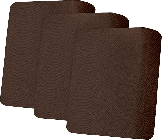 XINEAGE Couch Cushion Covers Seat Cushion Cover Thick Stretch Sofa Slipcovers 3 Piece Individual Couch Covers with Elastic Bottom(3 Seat Cushion/Backrest,Coffee) by XINEAGE