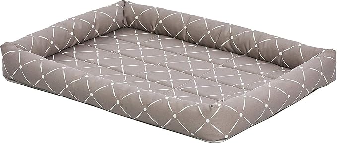 Midwest Homes for Pets 40230-MRD Quiet Time Couture Ashton Bolster Pet Bed, Medium Dog/30, Mushroom by MidWestHomesForPets