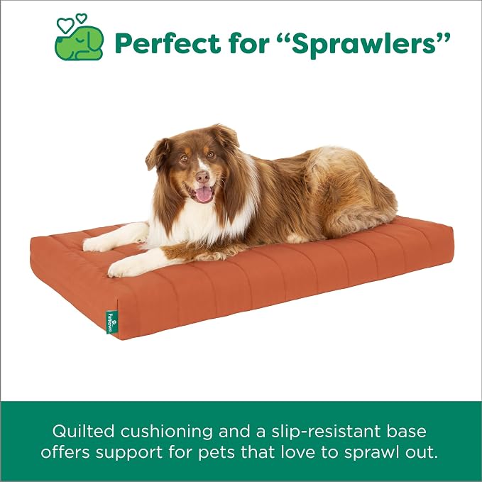 Furhaven Orthopedic Dog Bed – Puffy Quilted Foam Mattress with Removable Washable Cover, Soft & Supportive for Kennels & Crates - Large, Rust - Image 9