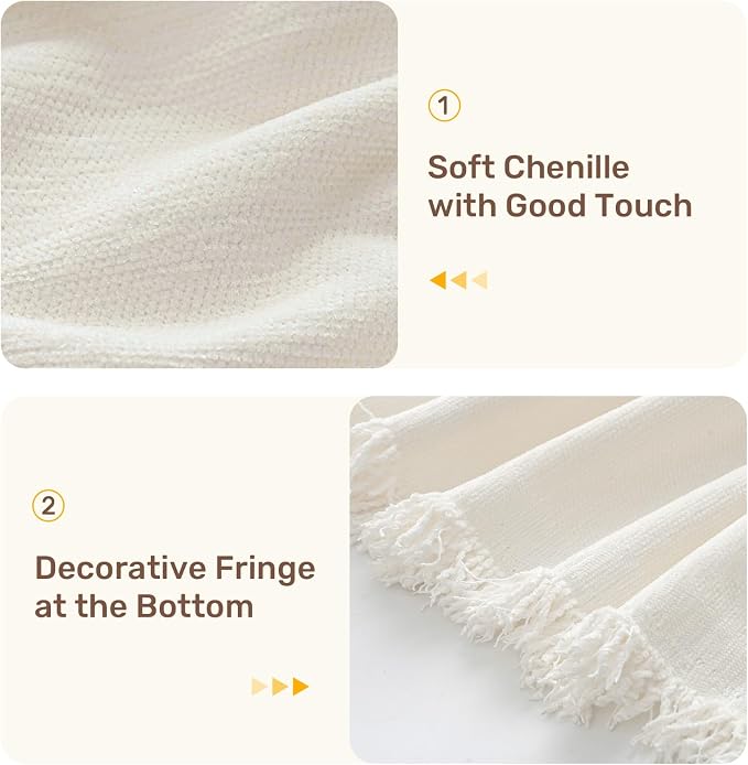 2 Pieces Sectional Couch Covers L Shaped Cover L Cream White | Thick Washable Fabric for L Shaped Sectional Sofa, Anti-Pet Hair, Stain & Wear Resistant, Easy Care & Installation - Image 7