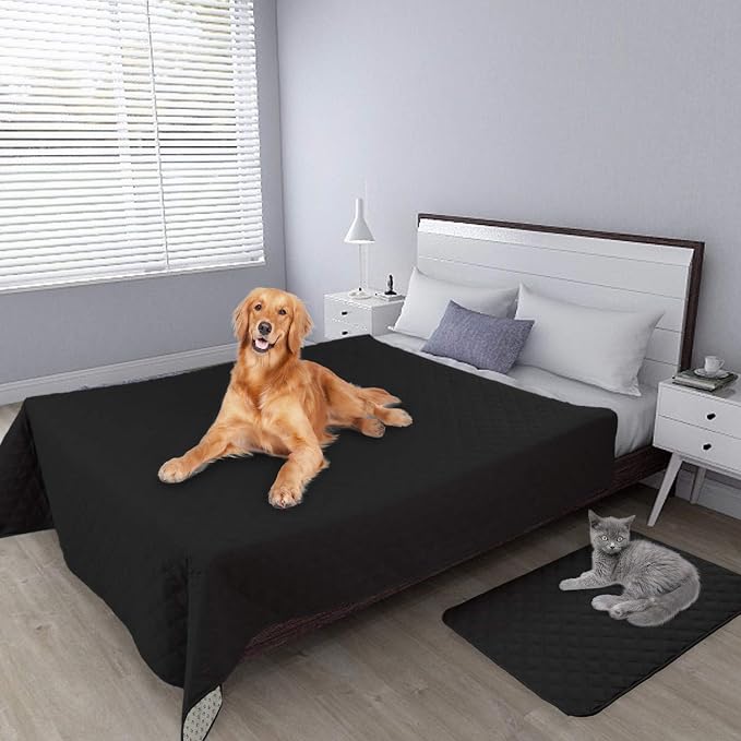Easy-Going 100% Waterproof Dog Bed Cover, Non-Slip Pet Blanket for Furniture, Washable Couch Cover, Repleasement Sofa Cover (68X82 in,Black) - Image 2